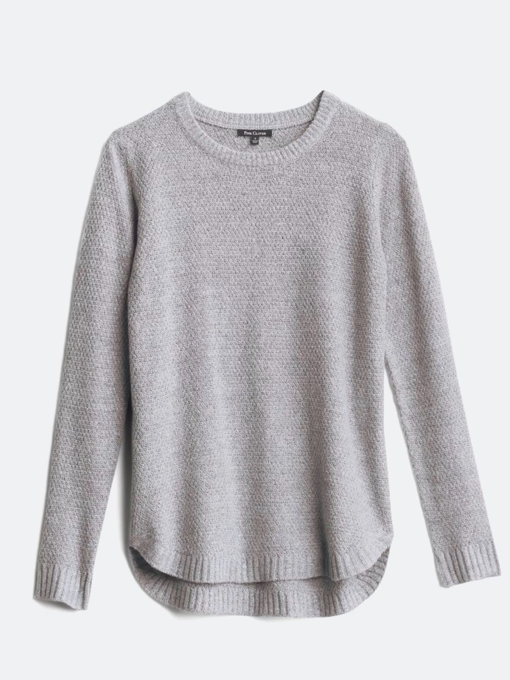 Textured Sweater Light Gray Size Large Good Condition